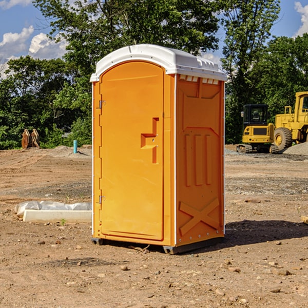 how often are the portable restrooms cleaned and serviced during a rental period in South Whitehall